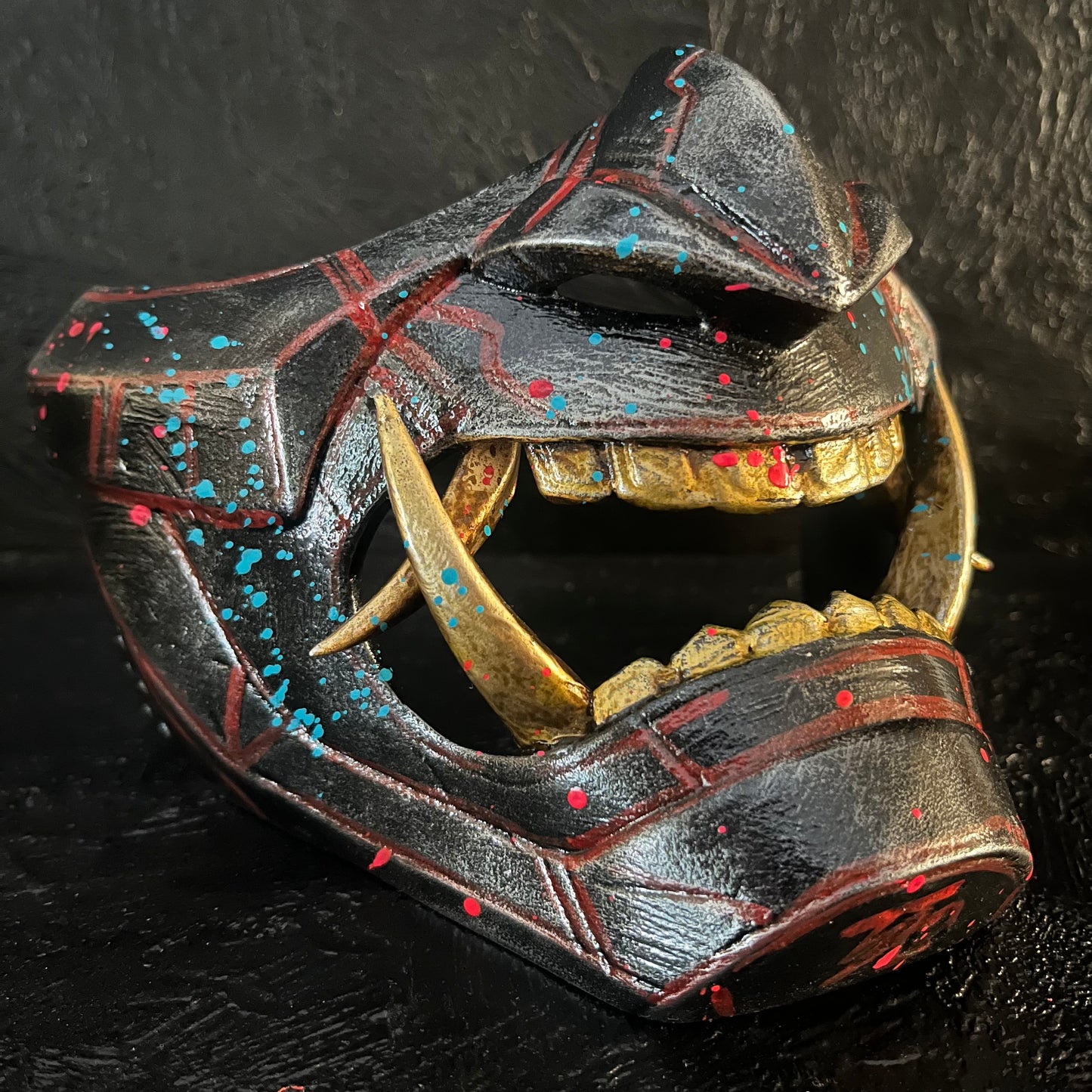 ANIME - Splattered Cyber Oni Mask
